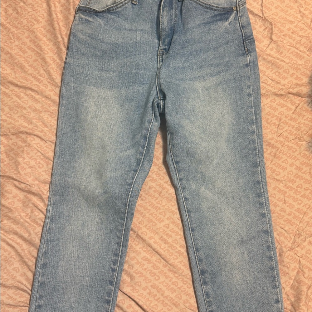 Wax Jean Light Blue High-Rise Straight Leg Jeans